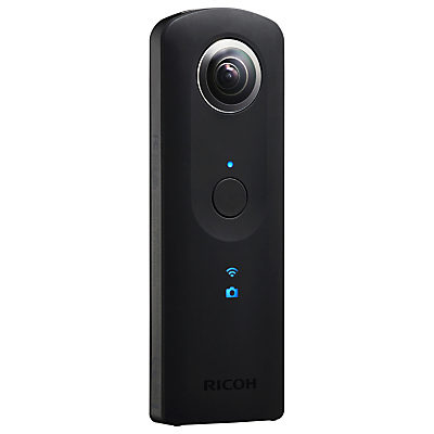 Pentax Ricoh THETA S Action Camera, HD 1080p, 14MP, 360° Recording, Wi-Fi with Soft Case, Black Pentax Ricoh THETA S Action Camera, HD 1080p, 14MP, 360° Recording, Wi-Fi with Soft Case, Black